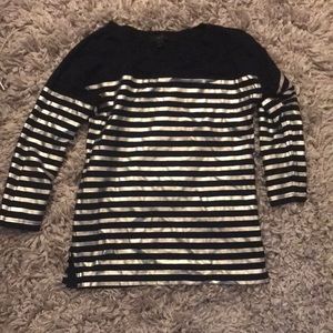 J. Crew striped navy blouse